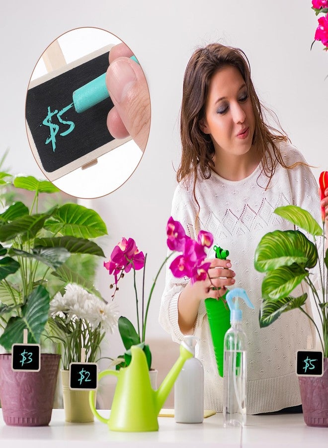 Alrhso 10Pcs Mini Chalk Board Signs Small Blackboard Clips with Wooden Clips Price Board for Party Buffet Food Name Tags Retangle Message Chalk Boards Signs 2.75"*2"/7 * 5cm - Image 4